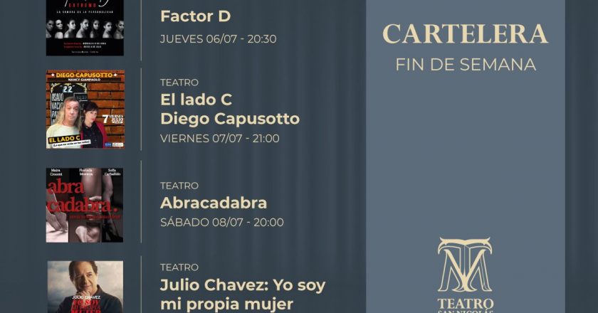 Diego Capusotto y Julio Chávez llegan este fin de semana al Teatro San Nicolás