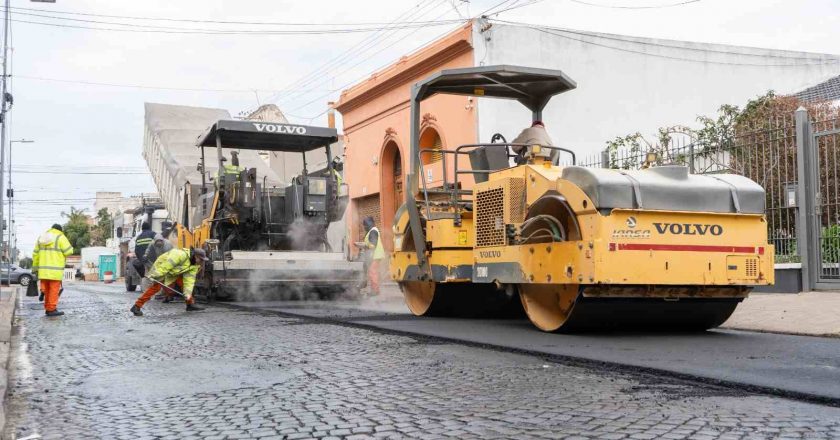 Avanza la obra de pavimentación en el centro de la ciudad