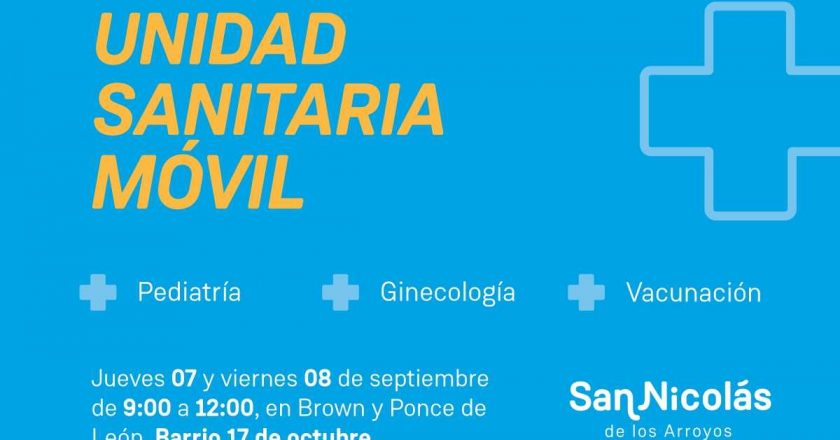 El tráiler sanitario estará en barrio 17 de Octubre