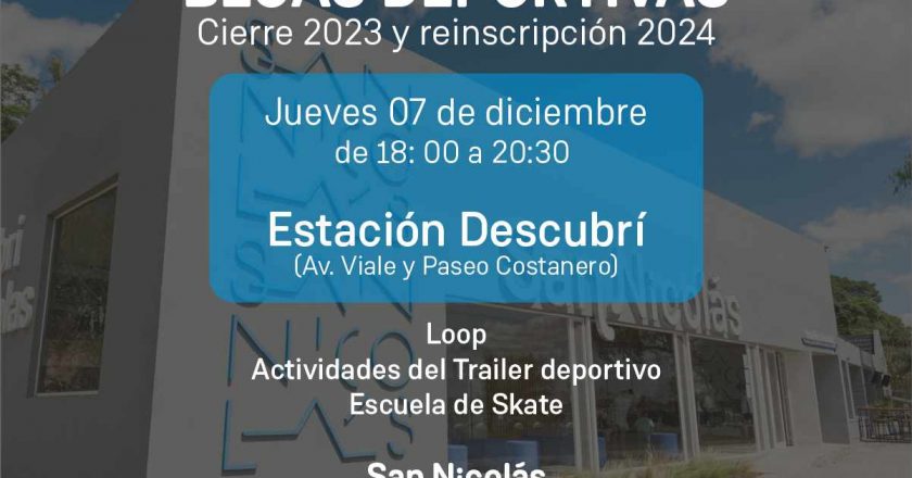 Cierre de las becas deportivas 2023 en la Estación Descubrí