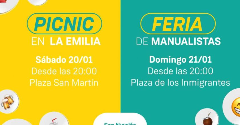 Actividades del fin de semana: Picnic en La Emilia y feria de manualistas