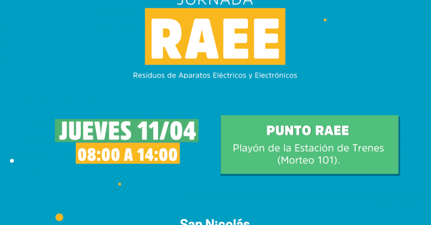 Este jueves se realizará la campaña de recolección RAEE