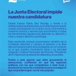 Fuerza Patria asevera que «la Junta Electoral impide» la candidatura de Cecilia Comerio