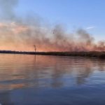 Incendios en las islas frente al Paraná